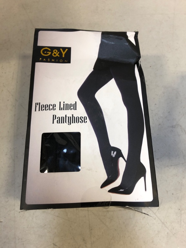 Photo 2 of G&Y 2 Pairs Fleece Lined Tights for Women - 100D Opaque Warm Winter Pantyhose  SIZE M/L  -- FACTORY SEALED --
