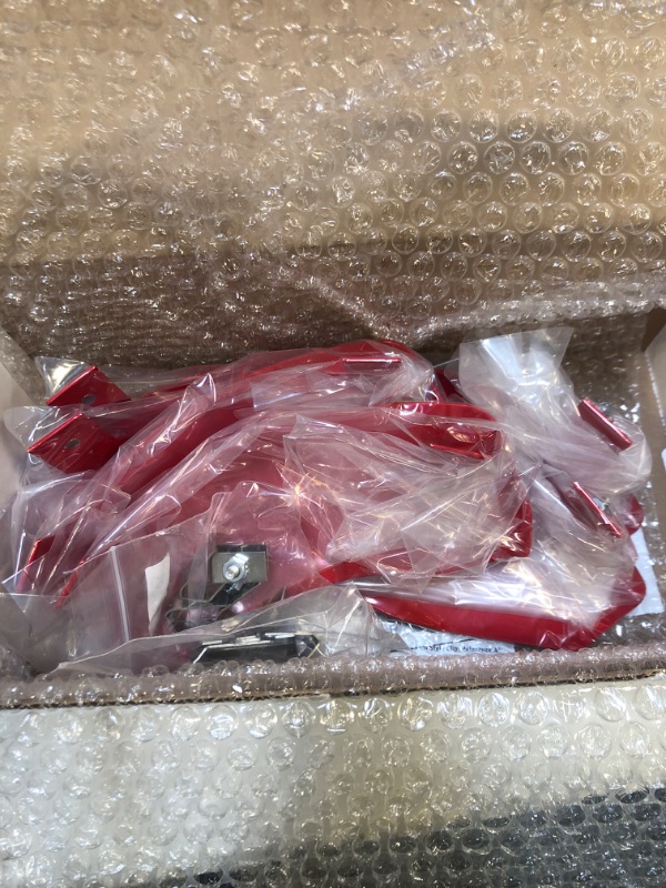 View 2 of MGP Caliper Covers 10231SSTORD 'ST' Engraved Caliper Cover with Red Powder Coat Finish and Silver Characters, (Set of 4)