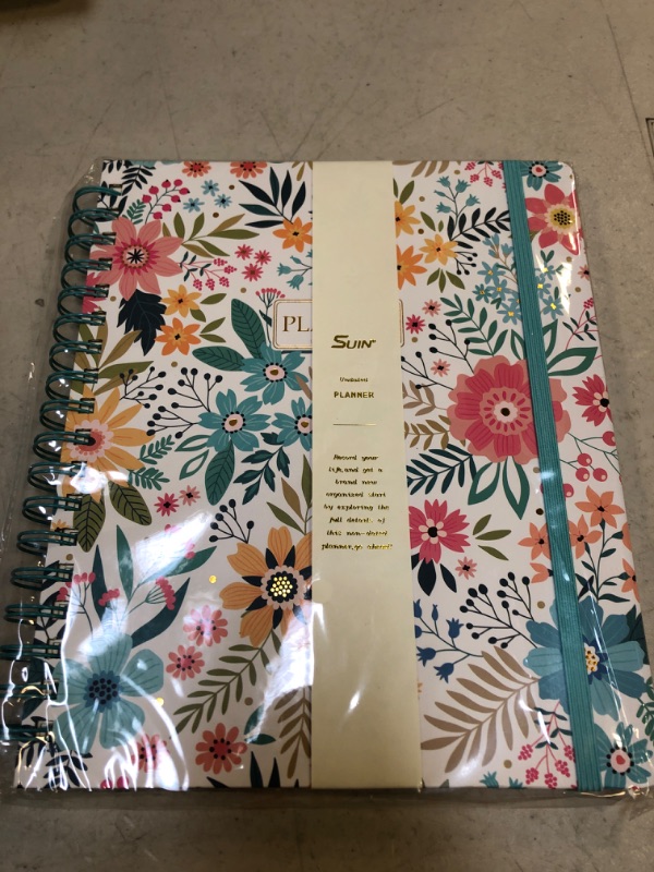 Photo 2 of Undated -Weekly Planner Journal Notebooks 8.1"x9.8" 224 Pages (81.6lbs/120gsm), To-Do List Planning Notepads/Wire Ruled Appointment Books, 1 Year – Hardcover (Bright Floral)
