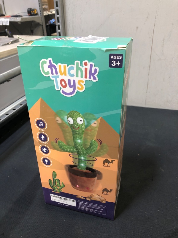 Photo 2 of Chuchik Dancing Talking Cactus Toy for Babies – 60 Songs the Singing Cactus Toy with 3 Changeable Outfits – Plush Wiggle Dancing Talking Repeating Mimicking Cactus Toy with Glowing LED Lights (2 Pack)