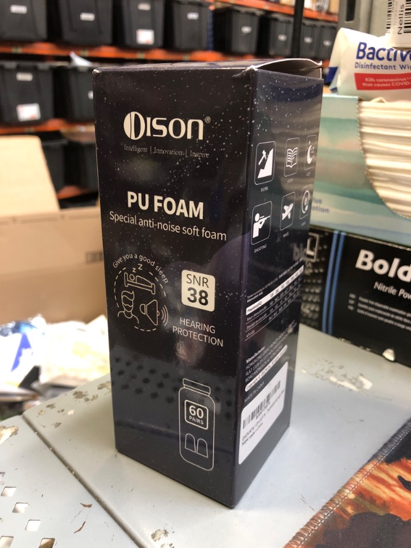 Photo 2 of DISON 60Pair Ultra Soft Foam Ear Plugs, 38dB Earplugs for Sleeping, Noise Cancelling,Earplugs Sound Blocking Sleeping, Safety and Health Disposable earplugs (Navy)