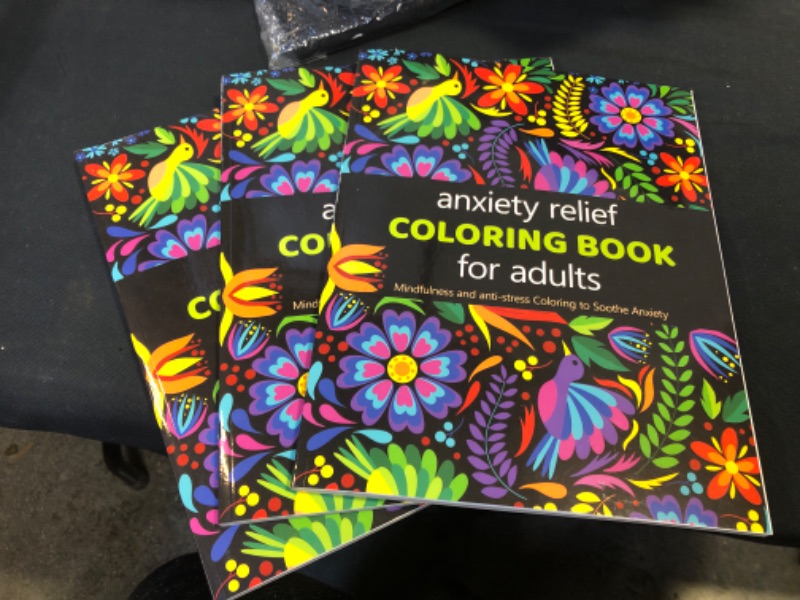 Photo 2 of 3x Anxiety Relief Adult Coloring Book: Over 100 Pages of Mindfulness and anti-stress Coloring To Soothe Anxiety featuring Beautiful and Magical Scenes, Relaxing Designs with Paisley patterns | Adult Coloring Book