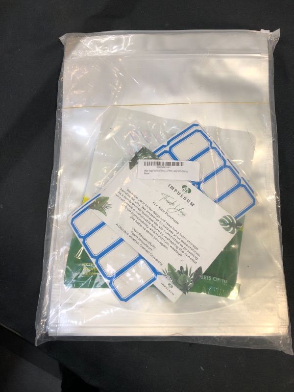 Photo 2 of 25 Pcs 1 Gallon 13 Mil Mega Thick Mylar Bags for Food Storage with Oxygen Absorbers 300cc - Large Mylar Bags 1 Gallon - Mylar Bags for Food Storage - Mylar Bags Stand Up - 1 Gallon Mylar Bags