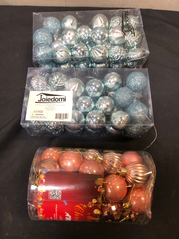 Photo 1 of 3PCS CHRISTMAS BALL ORNAMENTS BUNDLE