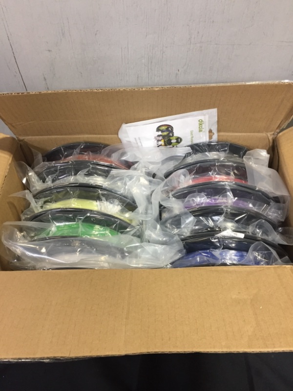 Photo 3 of PETG 3D Printer Filament 1.75mm 10 Packs 0.5kg Bundle, dikale No Tangle Assorted Colors Multipack Filament, 500g per Spool, 10 Spools Set, in Total Weight 5 kg (11 lbs) 10 Colors PETG