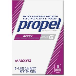 Photo 1 of 12 PK QKR01087 Propel Water Beverage Mix Packets with Electrolytes & Vitamins Berry Flavor Powder BB 11-13-23
