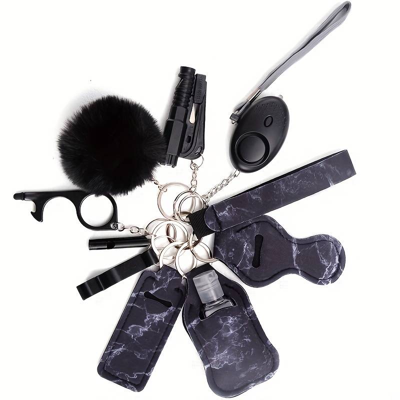 Photo 1 of 11-Piece Women & Kids Safety Keychain Set - Self Defense Alarm, No-Touch Door Opener & Whistle
