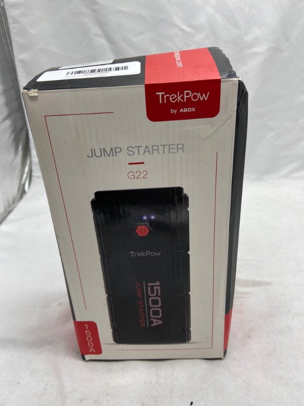 Photo 4 of Jump Starter Power Bank 1500A Peak 12000mAh Portable Car Battery Booster G22 for Engines up to 8.0L Gas and 6.5L Diesel, USB Charge Port, Smart Battery Clamps, LED Flashlight
