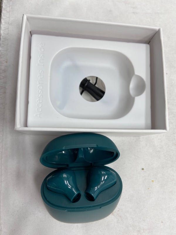 Photo 1 of Bluetooth Earbuds for iPhone 11 - TWS True Wireless Stereo Earphone Headphones - Letscom T16 - Dark Green

