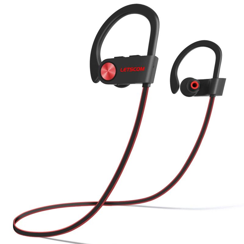 Photo 1 of LETSCOM U8I Bluetooth Headphones V5.0 IPX7 Waterproof, HiFi Bass Stereo Sweatproof Earbuds
