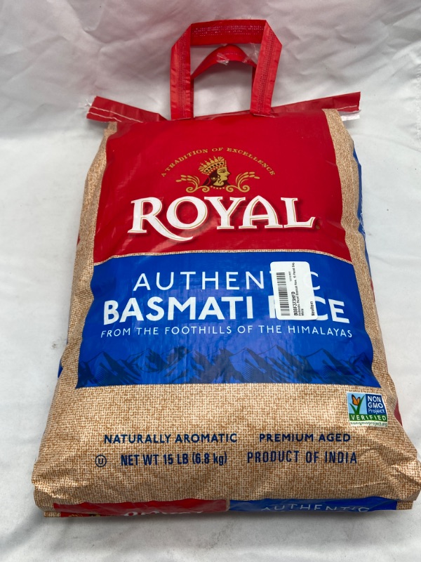 Photo 2 of Authentic Royal Royal Basmati Rice, 15-Pound Bag, White 15 Pound (Pack of 1)