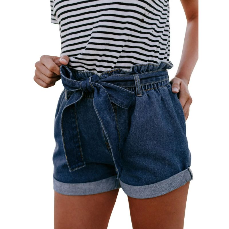 Photo 3 of Jean Shorts Womens High Waisted Summer Roll Hem Denim Shorts Women Stretchy Size Medium 