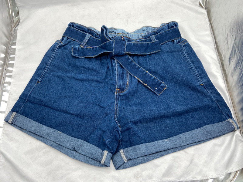 Photo 1 of Jean Shorts Womens High Waisted Summer Roll Hem Denim Shorts Women Stretchy Size Medium 