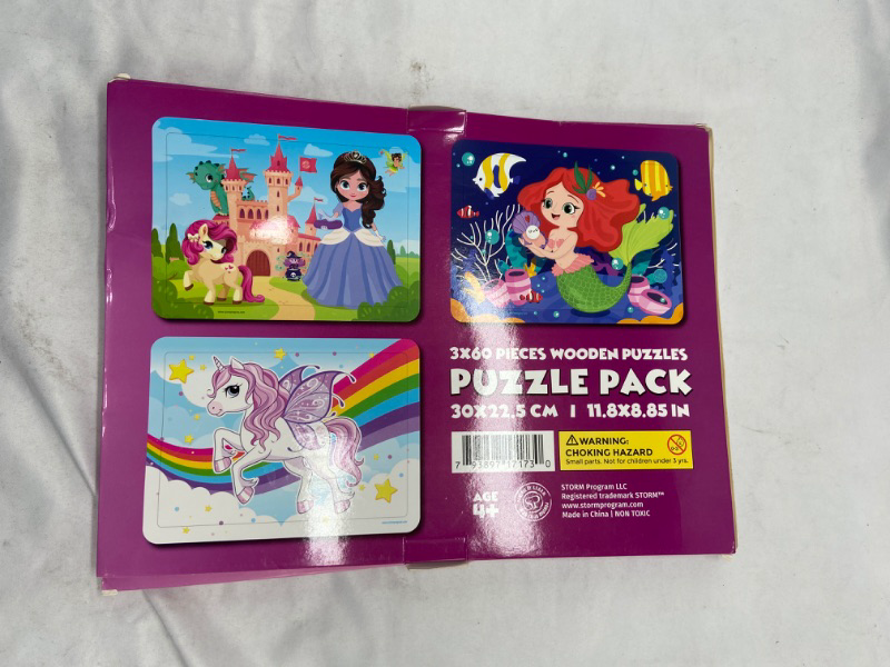 Photo 2 of Kids 3 Pack Of Puzzles- Unicorn, Mermaid And Princess 