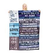 Photo 1 of Gifts for Her Wife Gift from Husband Blanket for Christmas Wedding Anniversary Birthday Mothers Day Valentines Day Romantic for Wife Ideas Healing Thoughts Ultra Soft Blankets