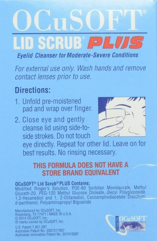 Photo 3 of OCuSOFT Cleansing Lid Scrub Plus Pre-Moistened Pads, 30 Count
