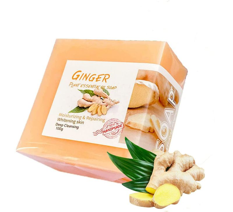 Photo 1 of Lymphatic Organic Ginger Soap Moisturizing Deep Clean Effectively Bath Soap, All Natural Ginger Bar Soap for Women Men 2 Pack 
