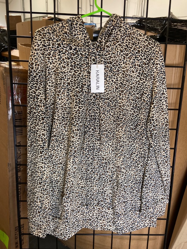 Photo 1 of Karalin Plus Size Leopard Print Hoodie 16W 