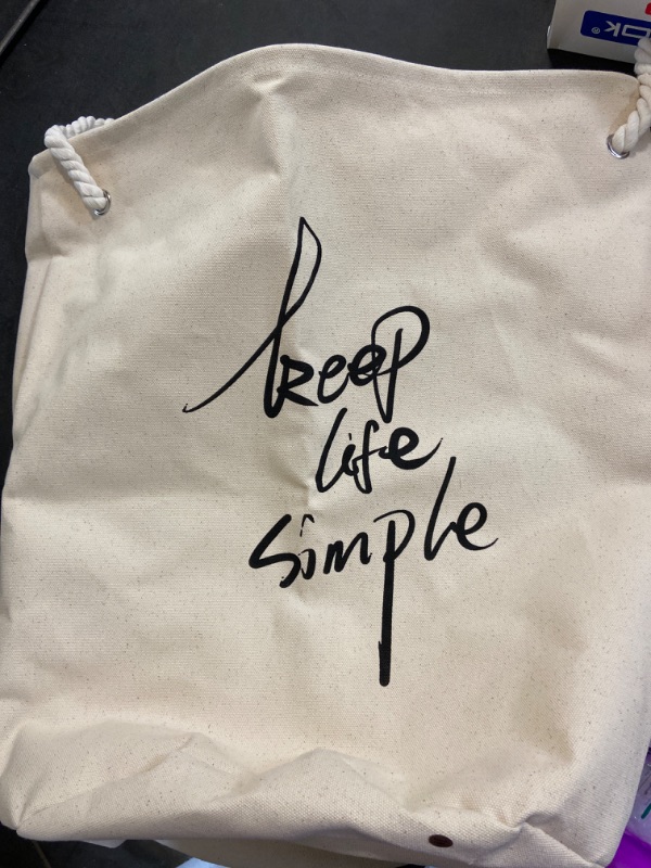 Photo 1 of "Keep Life Simple" Laundry/Storage Basket 