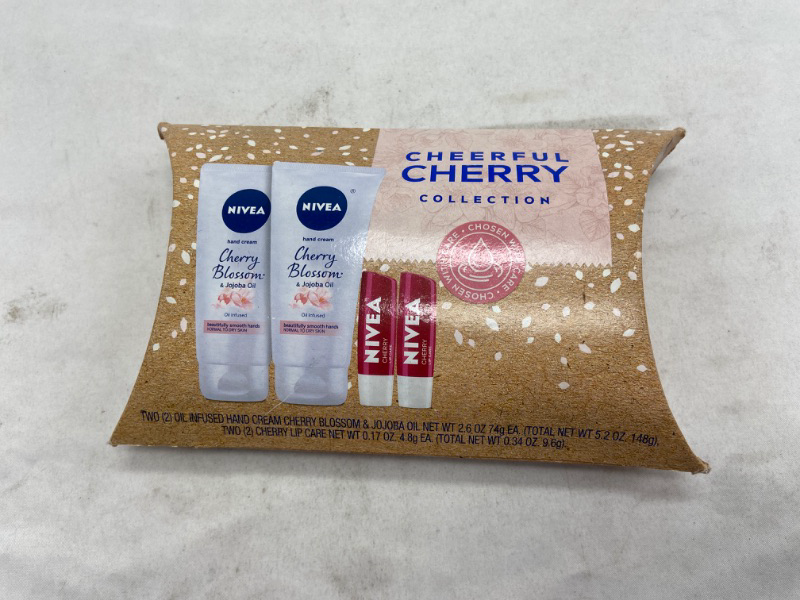 Photo 2 of NIVEA Cheerful Cherry Gift Set, Hand Cream Lip Balm, Hand Cream and Lip Balm Gift Box