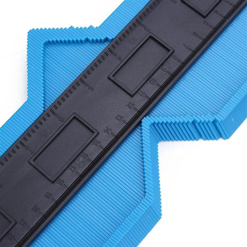 Photo 4 of WNAVX Irregular Contours Gauge Arc Ruler Gauge Contour Profile Scale Template Curvature Scale Tiling Laminate Hand Tools for Woodworking Templates, Tiles (Color : 6 inch-Blue)