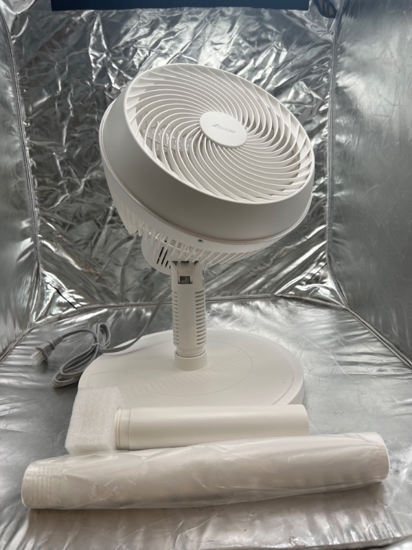 Photo 2 of ZICOOLER Pedestal Fan for Bedroom, 28dB Ultra Quiet Standing Fan for Home Bedroom, 80°+60° Oscillating Floor Fans with 3 Speeds, Portable Stand Fan Desk Fan 2-in-1 Air Circulator Fan