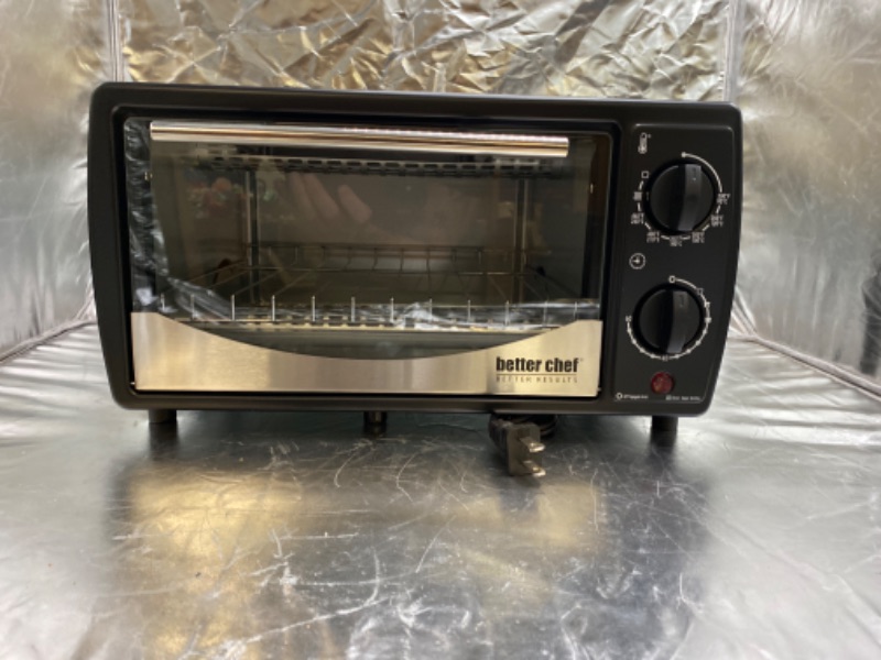 Photo 3 of Better Chef Basic Toaster Oven | 4-Slice | 60-Minute Timer | Slide Out Rack | Bake Tray | Broil (Black)