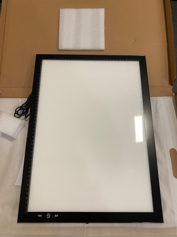 Photo 1 of HSK A3 Artist tracing Light Box Copy Table, 12V1A Adapter Power Dimmerable 6000 Lux Lock Button Artcraft Light Pad for Tatto Drawing, Sketching, Animation,Diamond Painting