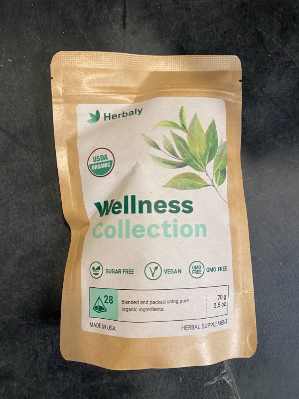 Photo 2 of Herbaly Wellness Collection Organic Herbal Ginger Tea, 70 g, 28 Count Bag ( Pack of 1)