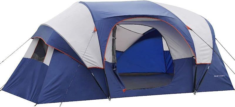 Photo 1 of HIKERGARDEN 10 Person Camping Tent - Portable Easy Set Up Family Tent for Camp, Windproof Fabric Dome Tent Outdoor for Hiking, Backpacking, Traveling-14'x11'x74in(H)