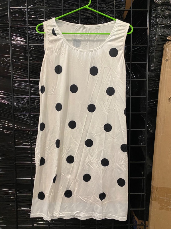 Photo 2 of Vintage Polkadot Black And White Dress (L)