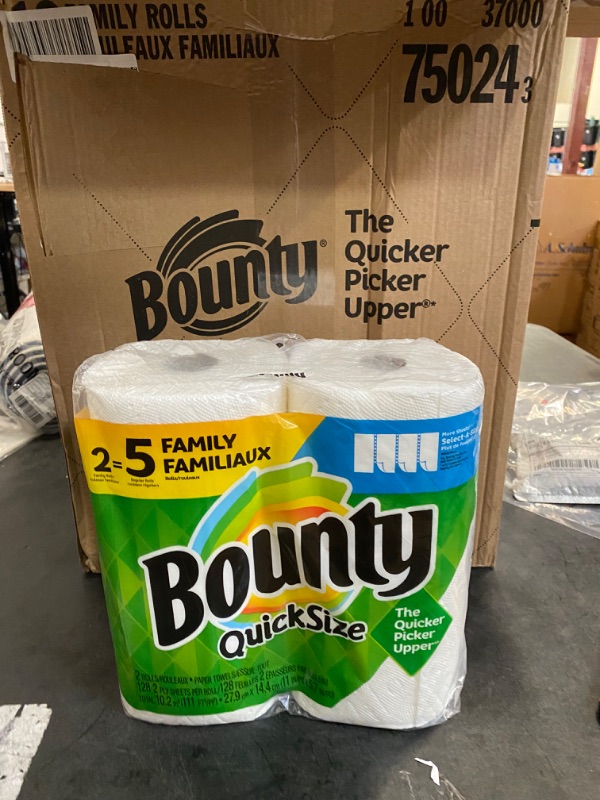 Photo 2 of Bounty Select-A-Size Paper Towels, White, 6 Double Rolls = 12 Regular Rolls