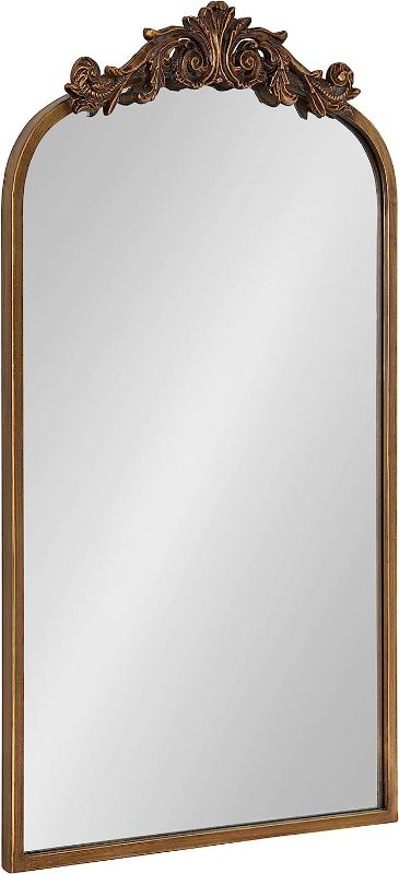 Photo 1 of  Traditional Arch Mirror, 19" x 30.75", Gold, Baroque Inspired Wall Decor