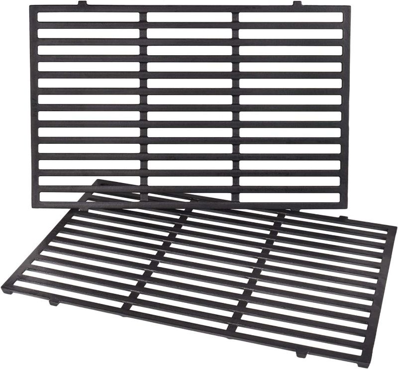 Photo 1 of  Grill Grates Replacement for Weber Genesis E-310 E-330, Genesis 300 Series Gas Grill Replacement Parts, Cast Iron, 19.5 x 12.9 Inch, 2-Pack