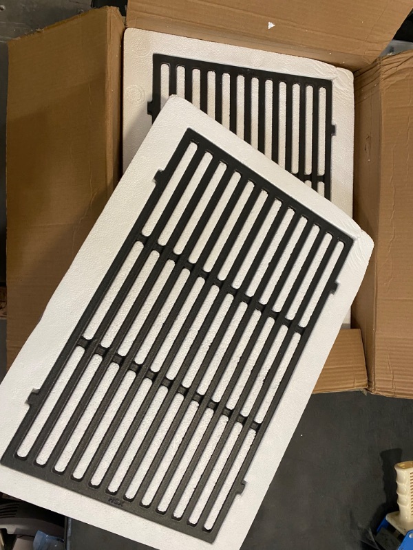 Photo 2 of  Grill Grates Replacement for Weber Genesis E-310 E-330, Genesis 300 Series Gas Grill Replacement Parts, Cast Iron, 19.5 x 12.9 Inch, 2-Pack