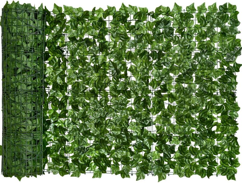 Photo 1 of DearHouse 118x39.4in Artificial Ivy Privacy Fence Wall Screen, Artificial Hedges Fence and Faux Ivy Vine Leaf Decoration for Outdoor Garden Decor