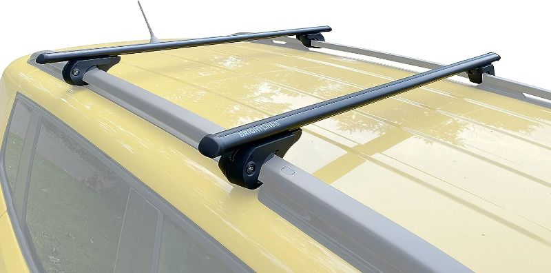 Photo 1 of BrightLines 46" All Black Universal Crossbars Roof Racks Compatible with Raised Roof Side Rails for Kayak Luggage ski Bike Carrier, a Set of 2 (Black)