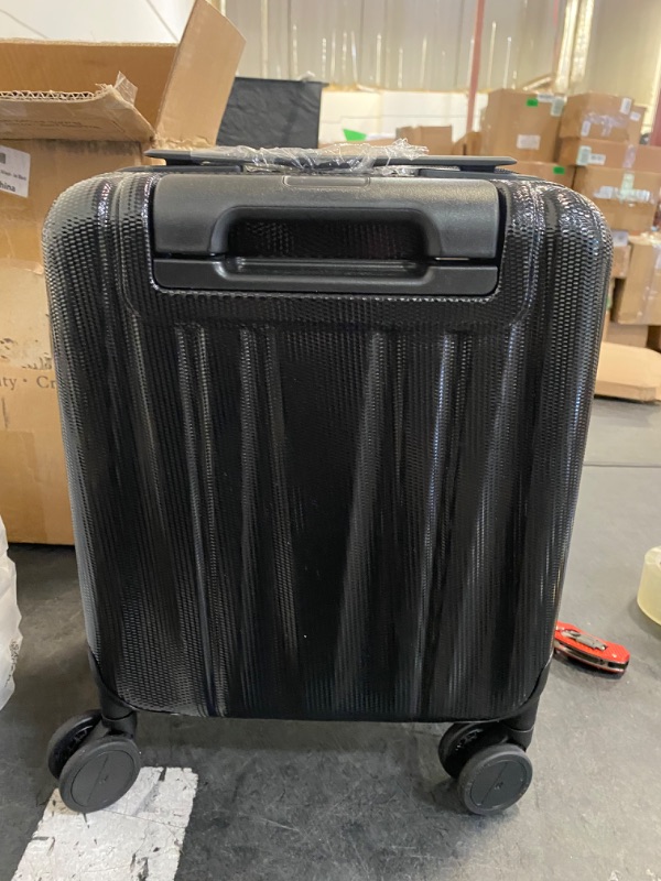 Photo 4 of (BLACK) Hanke Underseat luggage,14 Inch Mini Carry On Luggage Lightweight Hardside PC Suitcase Small Travel Suit Case -Black Underseat 14-Inch