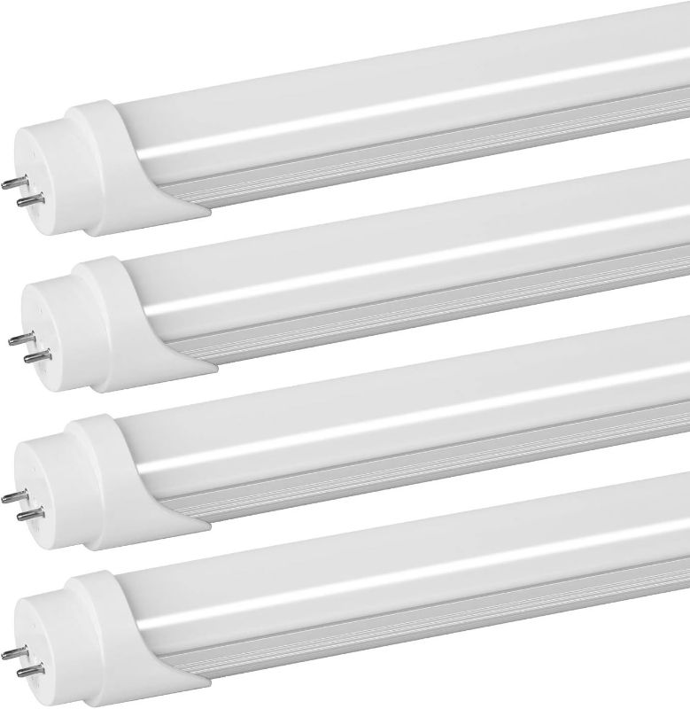 Photo 1 of 2FT LED Tube Light Bulb,9W(25W Equiv),Daylight 6500K,1350 LM Super Bright,F17T8 F18T8 F20T10/CW Fluorescent Replacement,Single-end Powered,Ballast Bypass,2 Foot LED Bulb for Kitchen Bedroom - 4 Pack