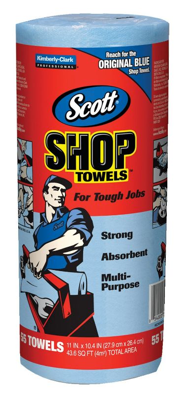 Photo 1 of Kimberly-Clark Professional 75130 Scott Shop Towels with 55 per Roll, Blue (Pack of 30)