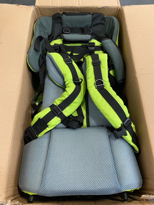 Photo 2 of ClevrPlus Cross Country Baby Backpack Hiking Child Carrier Toddler Green
