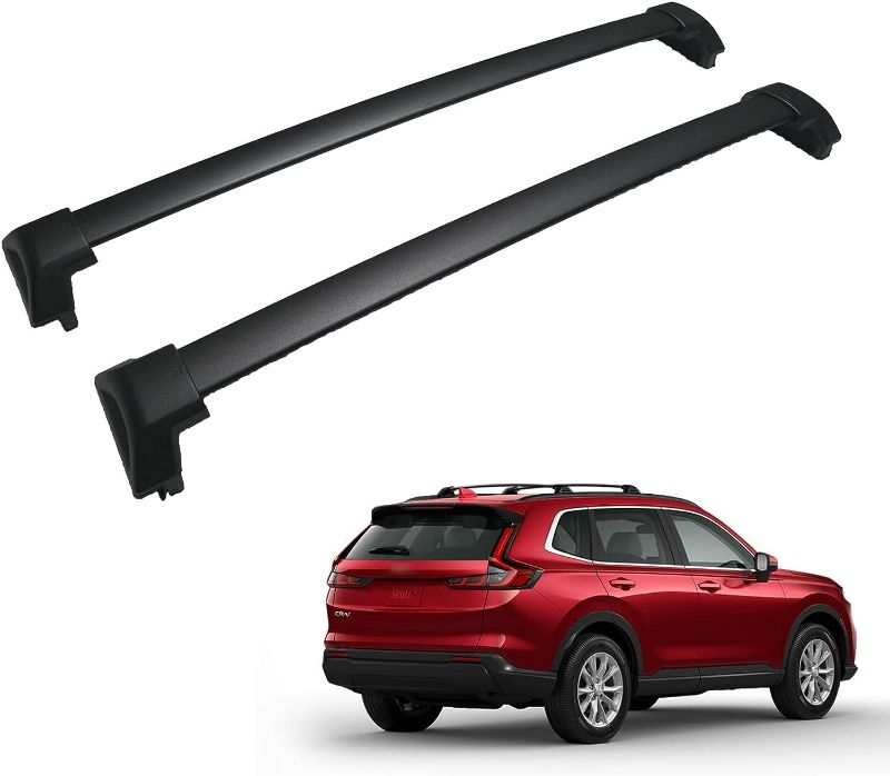 Photo 1 of ANTS PART Roof Rack Cross Bars for 2023 2024 Honda CR-V CRV Cross Rails Luggage Carrier Cargo Bar Black (Need Side Rails)