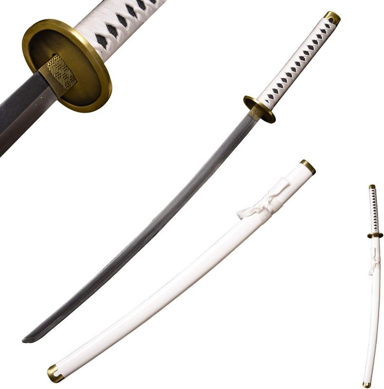 Photo 1 of Sword fort Carbon Steel Roronoa Zoro Swords Real Metal About 41 inches Katana Anime Cosplay Sword,Yama Enma Arashi /Death Surgeon Trafalgar Law /luffy Kitetsu/shisui/wado ichimonji /3-Piece Set/4-Piece Set