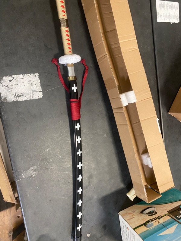 Photo 1 of Sword fort Carbon Steel Roronoa Zoro Swords Real Metal About 41 inches Katana Anime Cosplay Sword,Yama Enma Arashi /Death Surgeon Trafalgar Law /luffy Kitetsu/shisui/wado ichimonji /3-Piece Set/4-Piece Set
