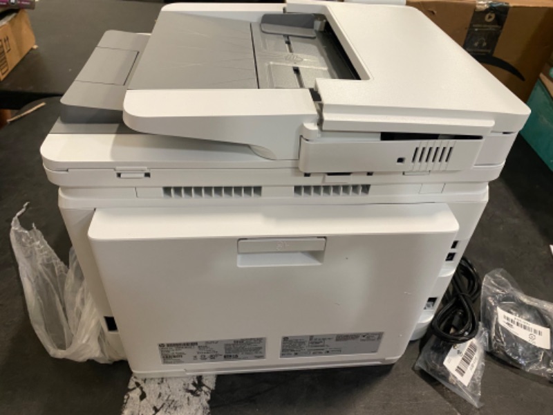 Photo 4 of HP Color LaserJet Pro M283fdw Wireless All-in-One Laser Printer, Remote Mobile Print, Scan & Copy, Duplex Printing, Works with Alexa (7KW75A), White