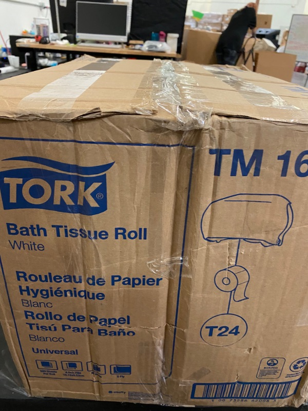 Photo 3 of Tork Septic Safe Toilet Paper White, 100% Recycled, 2-ply, 500 Sheets per Roll, 96 Rolls