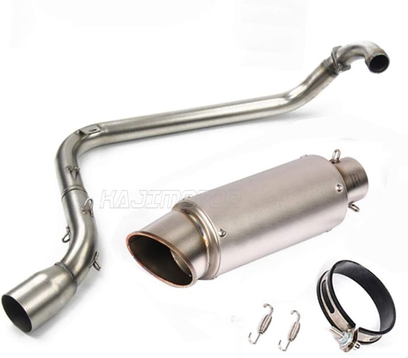 Photo 1 of KAJIMOTOR Motorcycle Exhaust System Under Seat Front Pipe Stainless Steel High Mount Link Pipe w/ 51mm Tail Muffler For MSX125 MSX 125 2013-2018 13 14 15 16 17 18 Dirt Bike Motorbike (A)
