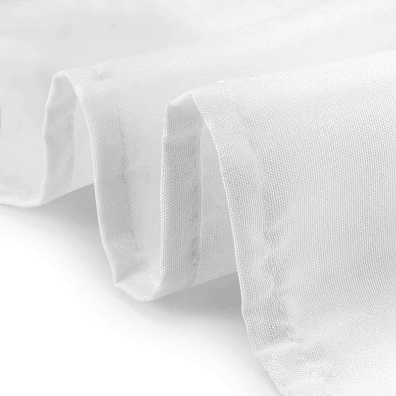 Photo 1 of Lann's Linens - 120" Round Premium Tablecloth for Wedding/Banquet/Restaurant - Polyester Fabric Table Cloth - White