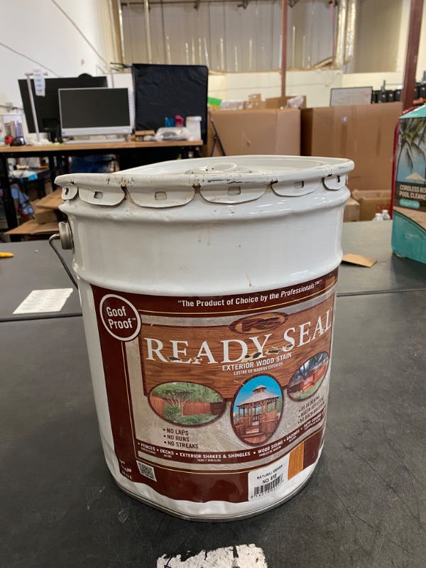 Photo 2 of Ready Seal 512 5-Gallon Pail Natural Cedar Exterior Stain and Sealer for Wood 5 Gallon Natural Cedar Stain and Sealer