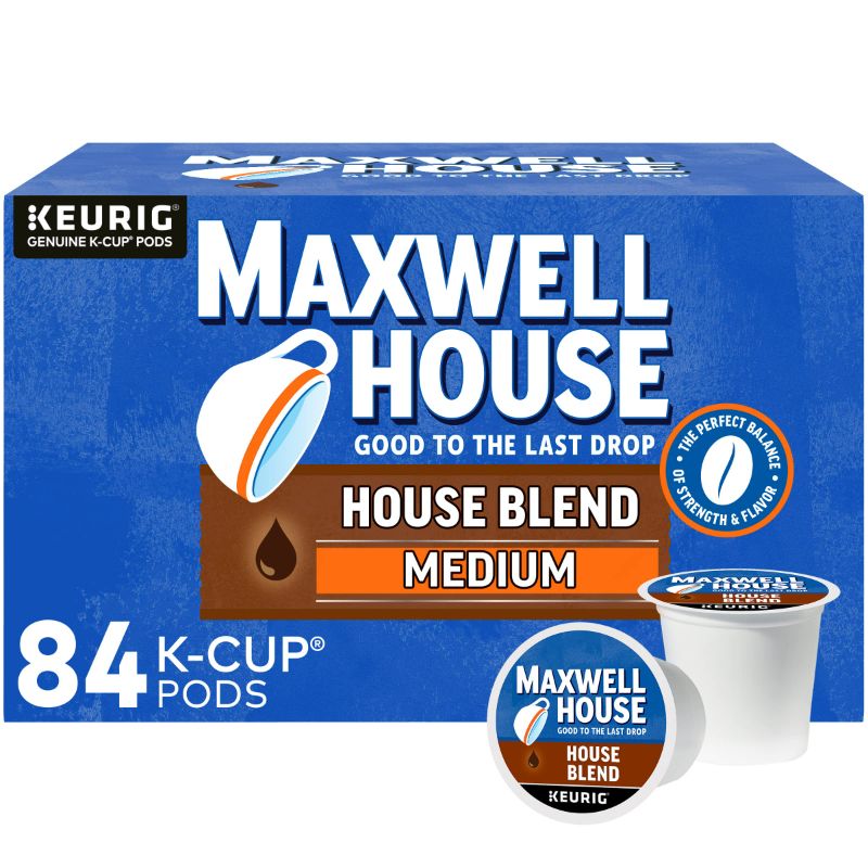 Photo 1 of Maxwell House House Blend Medium Roast K-Cup® Coffee Pods (84 ct Box) House Blend 84 Count (Pack of 1)